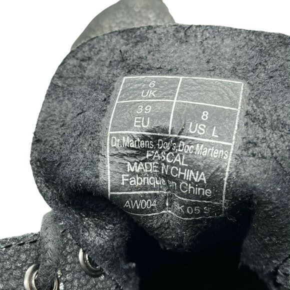 Dr. Martens Womens Pascal Black Gunmetal Speckles Lace Up Casual Combat Boots 8 - Picture 10 of 10